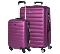 ITACA - Set valigie - Set Valigie Rigide Offerte. Valigia Grande Rigida, Valigia Media Rigida e Bagaglio a Mano. Set di Valigie con Lucchetto Combinazione TSA, Viola