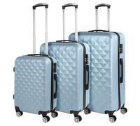 ITACA - Set valigie - Set Valigie Rigide Offerte. Valigia Grande Rigida, Valigia Media Rigida e Bagaglio a Mano. Set di Valigie con Lucchetto Combinazione TSA, Blu chiaro