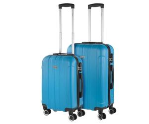 ITACA - Set valigie - Set Valigie Rigide Offerte. Valigia Grande Rigida, Valigia Media Rigida e Bagaglio a Mano. Set di Valigie con Lucchetto Combinazione TSA, Turchese