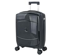 ITACA - Trolley Bagaglio A Mano 55x40x20 leggero rigido con ruote girevoli ideale per viaggi in cabina Valigia Bagaglio A Mano compatibile Ryanair. Lucchetto a Combinazione TSA. Estensibile, Antracite