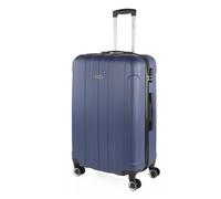 ITACA - Valigia Grande Rigida Viaggio Rigide. Trolley Grande con 4 RuoteDoppie Girevoli. Materiale ABS Valigia Rigida Grande Resistente e Leggero TSA, Cowboy blu