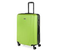 ITACA - Valigia Grande Rigida Viaggio Rigide. Trolley Grande con 4 RuoteDoppie Girevoli. Materiale ABS Valigia Rigida Grande Resistente e Leggero TSA, Pistacchio-Antracite