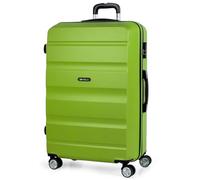 ITACA - Valigia 23Kg da stiva capiente Valigia rigida XL con ruote silenziose Trolley Grande Rigido leggero ideale per viaggi lunghi con Lucchetto a combinazione, Pistacchio
