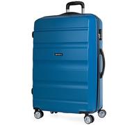 ITACA - Valigia Grande Rigida Viaggio Rigide. Trolley Grande con 4 RuoteDoppie Girevoli. Materiale ABS Valigia Rigida Grande Resistente e Leggero TSA, Blu