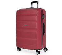 ITACA - Valigia 23Kg da stiva capiente Valigia rigida XL con ruote silenziose Trolley Grande Rigido leggero ideale per viaggi lunghi con Lucchetto a combinazione, Corallo