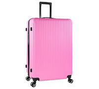 ITACA - Valigia 23Kg da stiva capiente Valigia rigida XL con ruote silenziose Trolley Grande Rigido leggero ideale per viaggi lunghi con, Fucsia