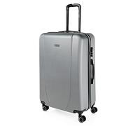 ITACA - Valigia Grande Rigida Viaggio Rigide. Trolley Grande con 4 RuoteDoppie Girevoli. Materiale ABS Valigia Rigida Grande Resistente e Leggero TSA, Argento