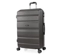 ITACA - Valigia 23Kg da stiva capiente Valigia rigida XL con ruote silenziose Trolley Grande Rigido leggero ideale per viaggi lunghi con Lucchetto a combinazione, Antracite
