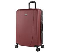 ITACA - Valigia 23Kg da stiva capiente Valigia rigida XL con ruote silenziose Trolley Grande Rigido leggero ideale per viaggi lunghi con Lucchetto a combinazione, Granato-Antracite