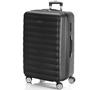 ITACA - Valigia Grande Rigida Viaggio Rigide. Trolley Grande con 4 RuoteDoppie Girevoli. Materiale ABS Valigia Rigida Grande Resistente e Leggero TSA, Antracite