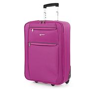 ITACA - Valigia 55x40x20 Trolley Bagaglio a Mano. Valigie e Trolley per i Tuoi Viaggi in Cabina. Trolley Bagaglio a Mano. Materiale EVA Polyester Resistente e Super Leggero, Fucsia