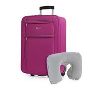 ITACA - Valigia 55x40x20 Trolley Bagaglio a Mano. Valigie e Trolley per i Tuoi Viaggi in Cabina. Trolley Bagaglio a Mano. Materiale EVA Polyester Resistente e Super Leggero, Fucsia