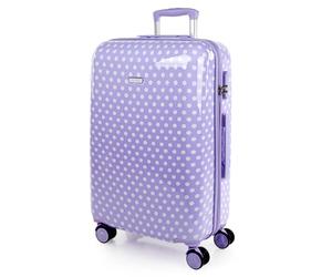 ITACA - Valigia Bambina Mediano - Valigia Bambini Resistente e leggera - Trolley Bambina leggera con 4 ruote Cabina aereo - Trolley Bambino Lucchetto a combinazione, Malva