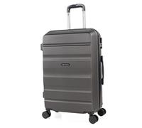 ITACA - Valigia Da Stiva Rigida - Trolley Grande Con Ruote, Valigia 23kg Per Viaggi, Trolley Da Stiva Resistente. Lucchetto a Combinazione, Antracite