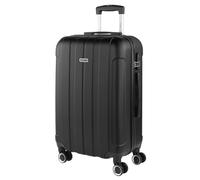ITACA - Valigia Media da Viaggio Rigide. Trolley Medio con 4 Ruote. Materiale ABS Valigia Media Rigida in Offerta Resistente e Super Leggero - Valigia 20 kg Lucchetto TSA, Nero