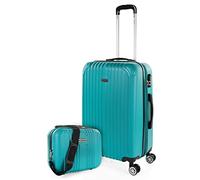 ITACA - Valigia Da Stiva Rigida Valigia Espandibile - Trolley Grande Con Ruote Con borsa da toilette, Valigia 23kg Per Viaggi, Trolley Da Stiva Resistente. Lucchetto a Combinazione, Verde menta