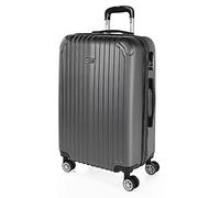 ITACA - Valigia Media da Viaggio Rigide. Trolley Medio con 4 Ruote. Materiale ABS Valigia Media Rigida in Offerta Resistente e Super Leggero - Valigia 20 kg Lucchetto TSA, Antracite