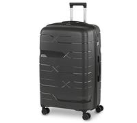 ITACA - Valigia Grande da Viaggio Rigide. Trolley Grande con 4 Ruote. Materiale PP Valigia Rigida Grande Resistente e Super Leggero - Robusta Valigia Grande Rigida XXL TSA 760370, Grigio scuro