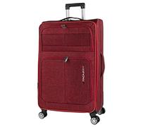 ITACA - Valigia Grande di Viaggio Morbido. Allungabile Trolley Grande con 4 Ruote. Materiale Polyester EVA Valigia Trolley Resistente e Super Leggero - Robusta 78 cm Valigie Trolley TSA, Granata