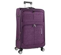 ITACA - Valigia Grande di Viaggio Morbido. Allungabile Trolley Grande con 4 Ruote. Materiale Polyester EVA Valigia Trolley Resistente e Super Leggero - Robusta 78 cm Valigie Trolley TSA, Viola