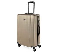 ITACA - Valigia Grande Rigida Viaggio Rigide. Trolley Grande con 4 RuoteDoppie Girevoli. Materiale ABS Valigia Rigida Grande Resistente e Leggero TSA, Champagne