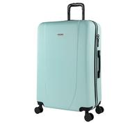 ITACA Valigia Grande Rigida Viaggio Rigide, Trolley Grande con 4 RuoteDoppie Girevoli, Materiale ABS Valigia Rigida Grande Resistente e Leggero Tiber, Verde Menta, L