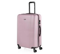 ITACA Valigia Grande Rigida Viaggio Rigide, Trolley Grande con 4 RuoteDoppie Girevoli, Materiale ABS Valigia Rigida Grande Resistente e Leggero Tiber, Rosa, L