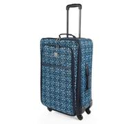 ITACA - Valigia Media da Viaggio Morbido. Allungabile Trolley Medio con 4 Ruote. Trolley Resistente e Super Leggero - Robusta Valigie Trolley in Chiusura a Combinazione, Marino