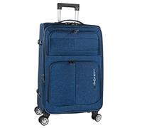 ITACA - Valigia Media da Viaggio Morbido. Allungabile Trolley Medio con 4 Ruote. Trolley Resistente e Super Leggero - Robusta Valigie Trolley in Chiusura a Combinazione, Cowboy blu