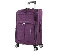 ITACA - Valigia Media da Viaggio Morbido. Allungabile Trolley Medio con 4 Ruote. Trolley Resistente e Super Leggero - Robusta Valigie Trolley in Chiusura a Combinazione, Viola