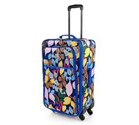 ITACA - Valigia Media da Viaggio Morbido. Allungabile Trolley Medio con 4 Ruote. Trolley Resistente e Super Leggero - Robusta Valigie Trolley in Chiusura a Combinazione, Blu