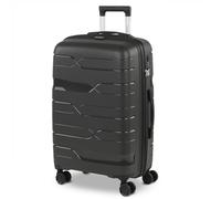 ITACA - Valigia Media da Viaggio Rigide. Trolley Medio con 4 Ruote Doppie Girevoli. Materiale PP Valigia Media Rigida in Offerta Resistente e Super Leggero - Robusta Valigia 20 kg TSA, Grigio scuro