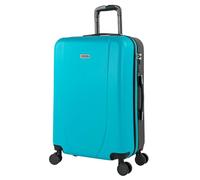 ITACA Valigia Media da Viaggio Rigide, Trolley Medio con 4 Ruote, Materiale ABS Valigia Media Rigida in Offerta Resistente e Leggero Tiber, Turquesa-Antracita, M