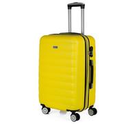 ITACA - Valigia Media da Viaggio Rigide. Trolley Medio con 4 Ruote. Materiale ABS Valigia Media Rigida in Offerta Resistente e Super Leggero - Valigia 20 kg Lucchetto TSA, Giallo