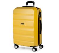 ITACA - Valigia Media da Viaggio Rigide. Trolley Medio con 4 Ruote. Materiale ABS Valigia Media Rigida in Offerta Resistente e Super Leggero - Valigia 20 kg Lucchetto TSA, Senape