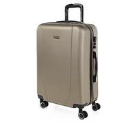 ITACA - Valigia Media da Viaggio Rigide. Trolley Medio con 4 Ruote. Materiale ABS Valigia Media Rigida in Offerta Resistente e Super Leggero - Valigia 20 kg Lucchetto TSA, Champagne