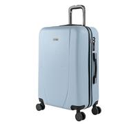 ITACA Valigia Media da Viaggio Rigide, Trolley Medio con 4 Ruote, Materiale ABS Valigia Media Rigida in Offerta Resistente e Leggero Tiber, Blu Chiaro, M