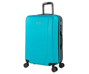 ITACA Valigia Media da Viaggio Rigide, Trolley Medio con 4 Ruote, Materiale ABS Valigia Media Rigida in Offerta Resistente e Leggero Tiber, Turquesa-Antracita, M