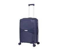 ITACA - Valigia Media da Viaggio Rigide. Trolley Medio con 4 Ruote Materiale PP Valigia Media Rigida in Offerta Resistente e Super Leggero - Robusta Valigia 20 kg TSA, Marino