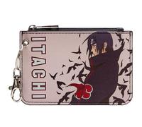 Itachi Uchiha Akatsuki Clan Ninja Portafoglio/Portamonete con Tasca per Monete a Cerniera, Grigio