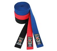 Itaki Cintura Professionale Arti Marziali e Sport da Combattimento - Cover in Cotone - Colori: Nero, Blu, Rosso - Judo, Aikido, Karate, Ju Jitsu, Kickboxing, Taekwondo