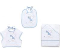 ITALBABY - Kit 3 pezzi spugna - Bear Azzurro