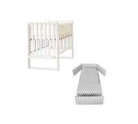 ITALBABY - Lettino Infinito e Corredo Tessile - Bianco Con Tessile Star Grey