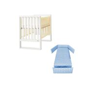 ITALBABY - Lettino Infinito e Corredo Tessile - Naturale Con Tess Star Azzurro