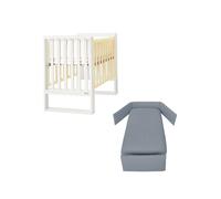 ITALBABY - Lettino Infinito e Corredo Tessile - Naturale Con Tessile Grigio