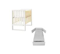 ITALBABY - Lettino Infinito e Corredo Tessile - Naturale Con Tessile Star Grey