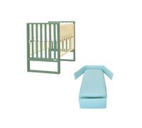 ITALBABY - Lettino Infinito e Corredo Tessile - Salvia Con Tessile Aqua