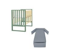 ITALBABY - Lettino Infinito e Corredo Tessile - Salvia Con Tessile Grey