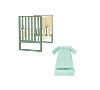 ITALBABY - Lettino Infinito e Corredo Tessile - Salvia Con Tessile Star Menta