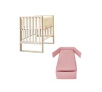 ITALBABY - Lettino Infinito e Corredo Tessile - Tortora Con Tessile Rosa